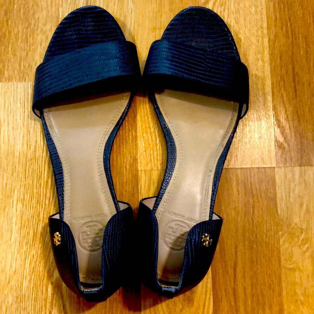 Tory Burch Genuine Italian Leather Black Loafers